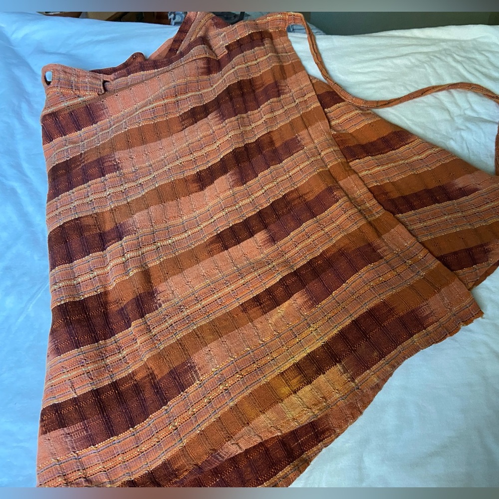 XL wrap skirt fall colors warm soft flare smallest wrap is 33” waist